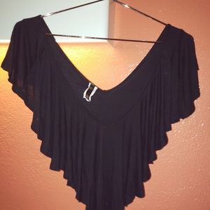 Nella Fantasia asymmetrical crop Tshirt